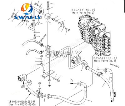 Zespół zaworu sterującego Komatsu PC1250-8 21N-60-41200